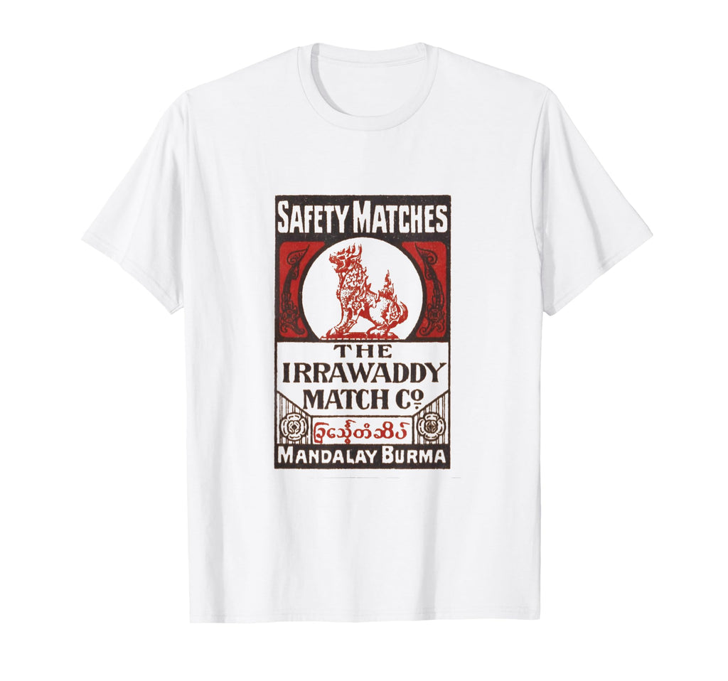 Matchbox Label Chinthe Burma Advertising T-Shirt - Minimalist Print Unisex - T-Shirt, Sweatshirt, Hoodie