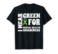 I Wear Green Mental Health Awareness T-Shirt - Aesthetic Graphic Men Women - T-Shirt, Sweatshirt, Hoodie