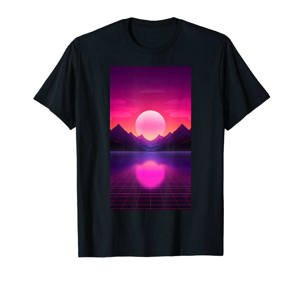 Retrowave 80S Vaporwave Sunset Synthwave T-Shirt - Trendy Graphic Unisex - T-Shirt, Sweatshirt, Hoodie
