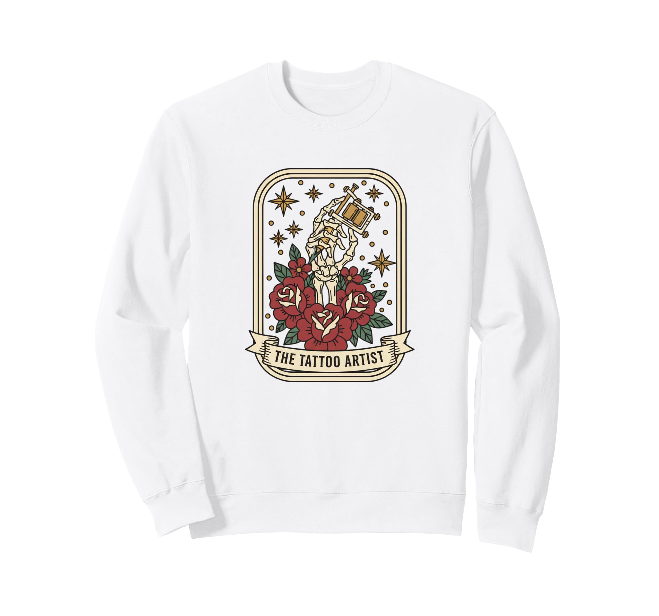 Tattoo Artist Skeleton Hand Tattoo Sweatshirt - Unique Graphic Men Women - T-Shirt, Sweatshirt, Hoodie