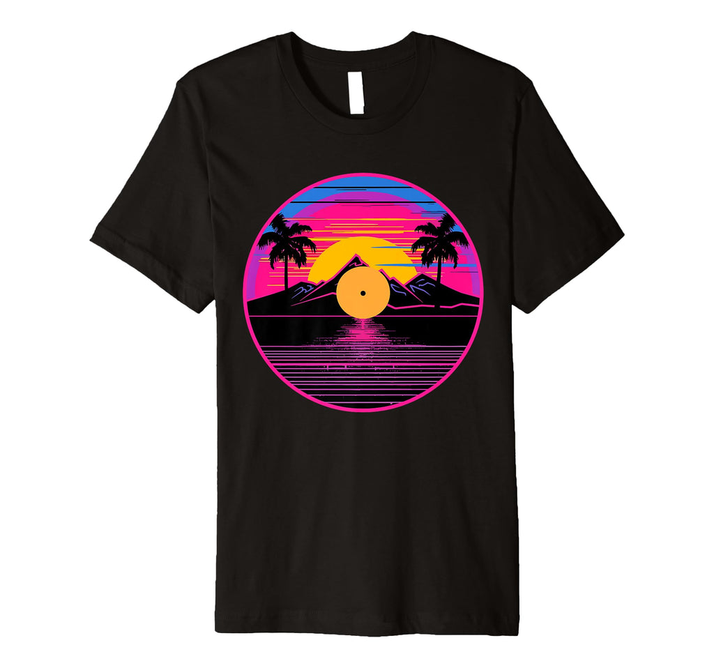 Vinyl Record Vaporwave Turntable Music T-Shirt - Streetwear Style Men Women - T-Shirt, Sweatshirt, Hoodie