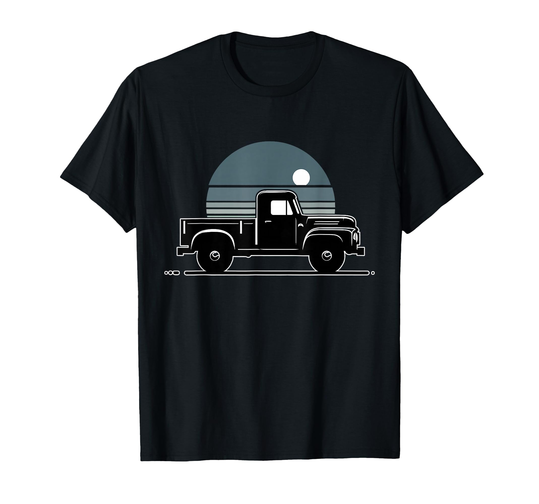 Truck Pickup Silhouette T-Shirt - Minimalist Print for Adults - T-Shirt, Sweatshirt, Hoodie