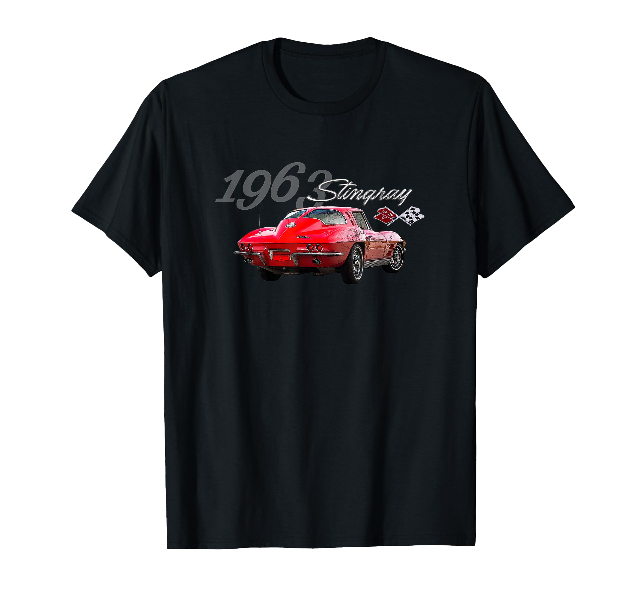 Red 1963 Stingray Rear Split Window Vette T-Shirt - Graphic Print Men Women - T-Shirt, Sweatshirt, Hoodie