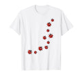Whimsy Twee Ladybug Trail Heart T-Shirt - Minimalist Print for Adults - T-Shirt, Sweatshirt, Hoodie