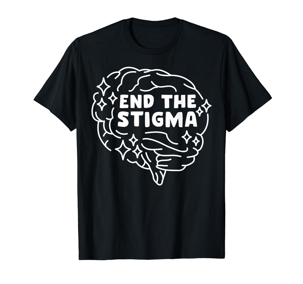 End Stigma Depression Anxiety Mental T-Shirt - Custom Art Print for Adults - T-Shirt, Sweatshirt, Hoodie