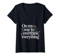 Womens My Way To Overthink T-Shirt - Minimalist Print for Adults - T-Shirt, Sweatshirt, Hoodie