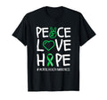 Peace Love Hope Green Ribbon Funny T-Shirt - Custom Art Print Men Women - T-Shirt, Sweatshirt, Hoodie
