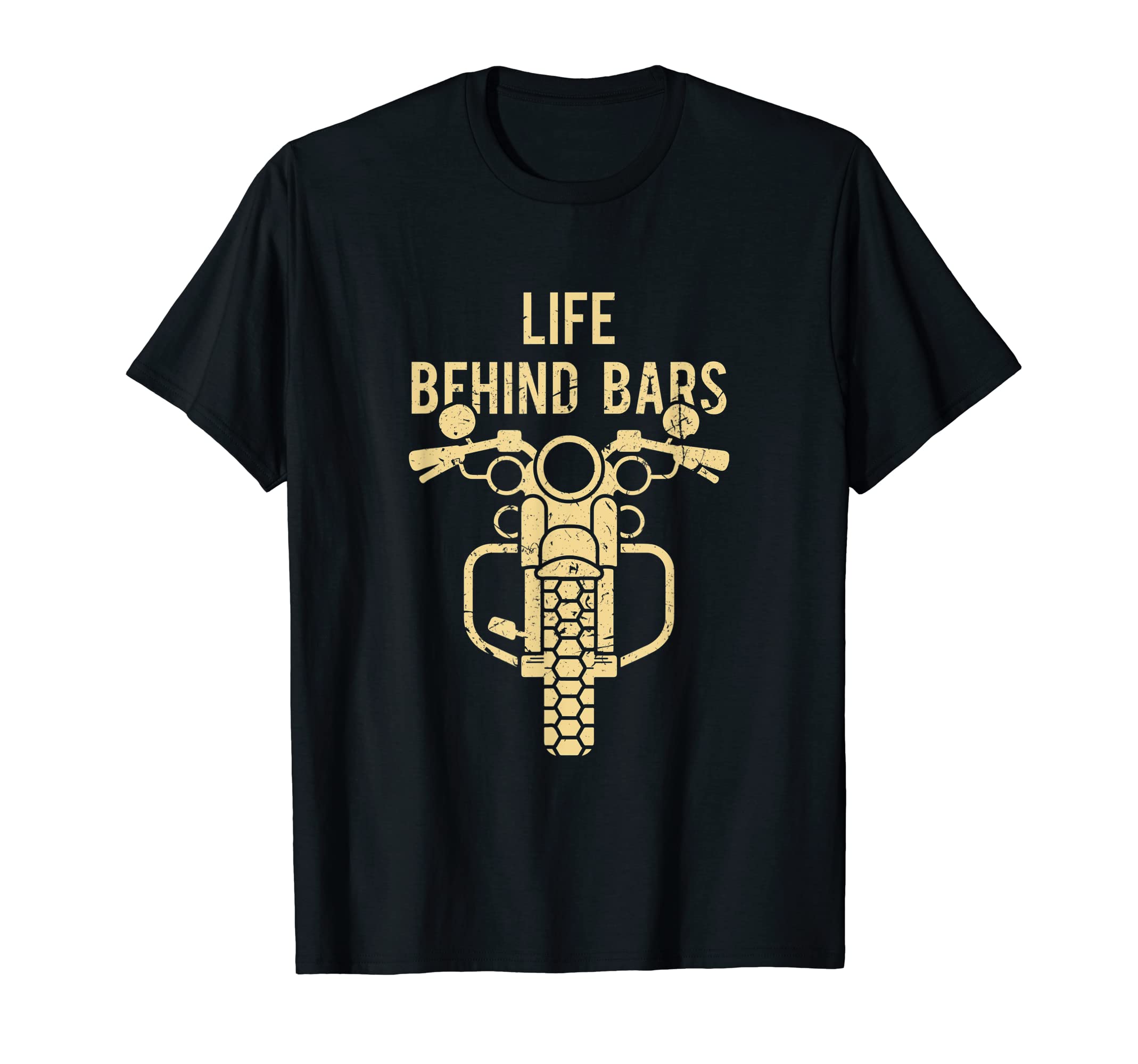 Life Behind Bars Motorcycle Rider T-Shirt - Minimalist Print for Adults - T-Shirt, Sweatshirt, Hoodie