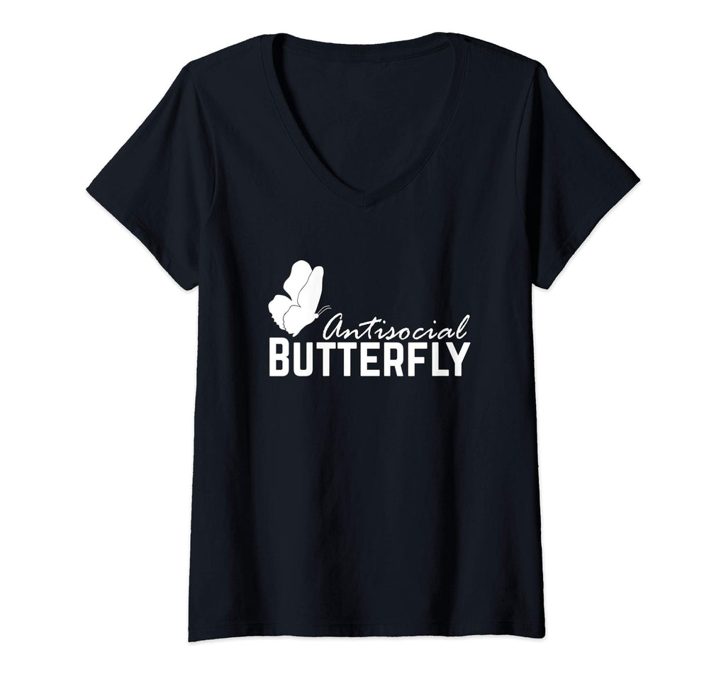 Womens Antisocial Social Butterfly T-Shirt - Custom Art Print for Adults - T-Shirt, Sweatshirt, Hoodie