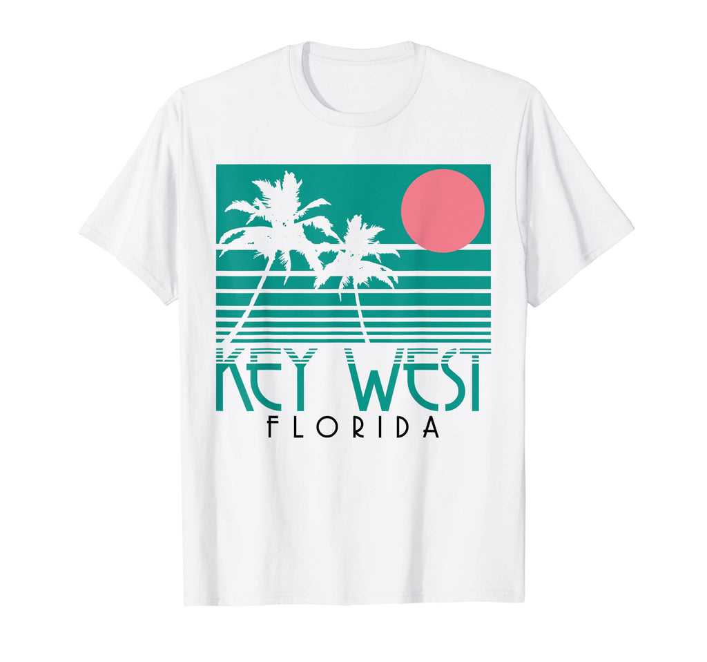 Key West Florida Fl Palm Trees Surf T-Shirt - Custom Art Print Unisex - T-Shirt, Sweatshirt, Hoodie
