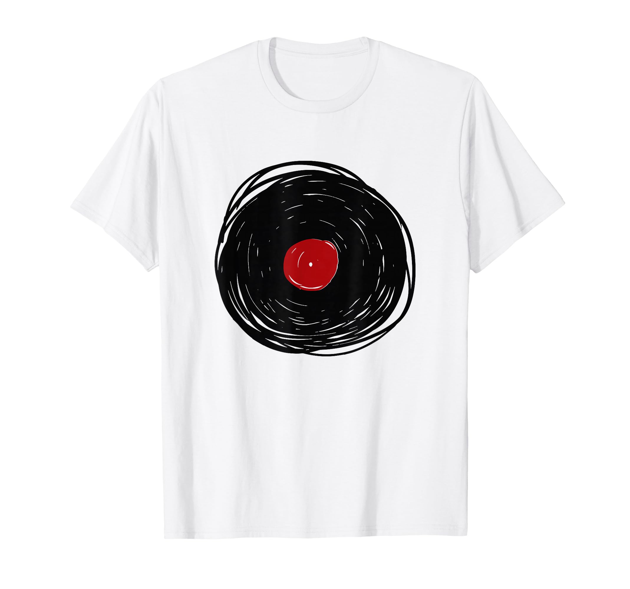 Vinyl Record Drawing Lp Collector T-Shirt - Custom Art Print for Adults - T-Shirt, Sweatshirt, Hoodie