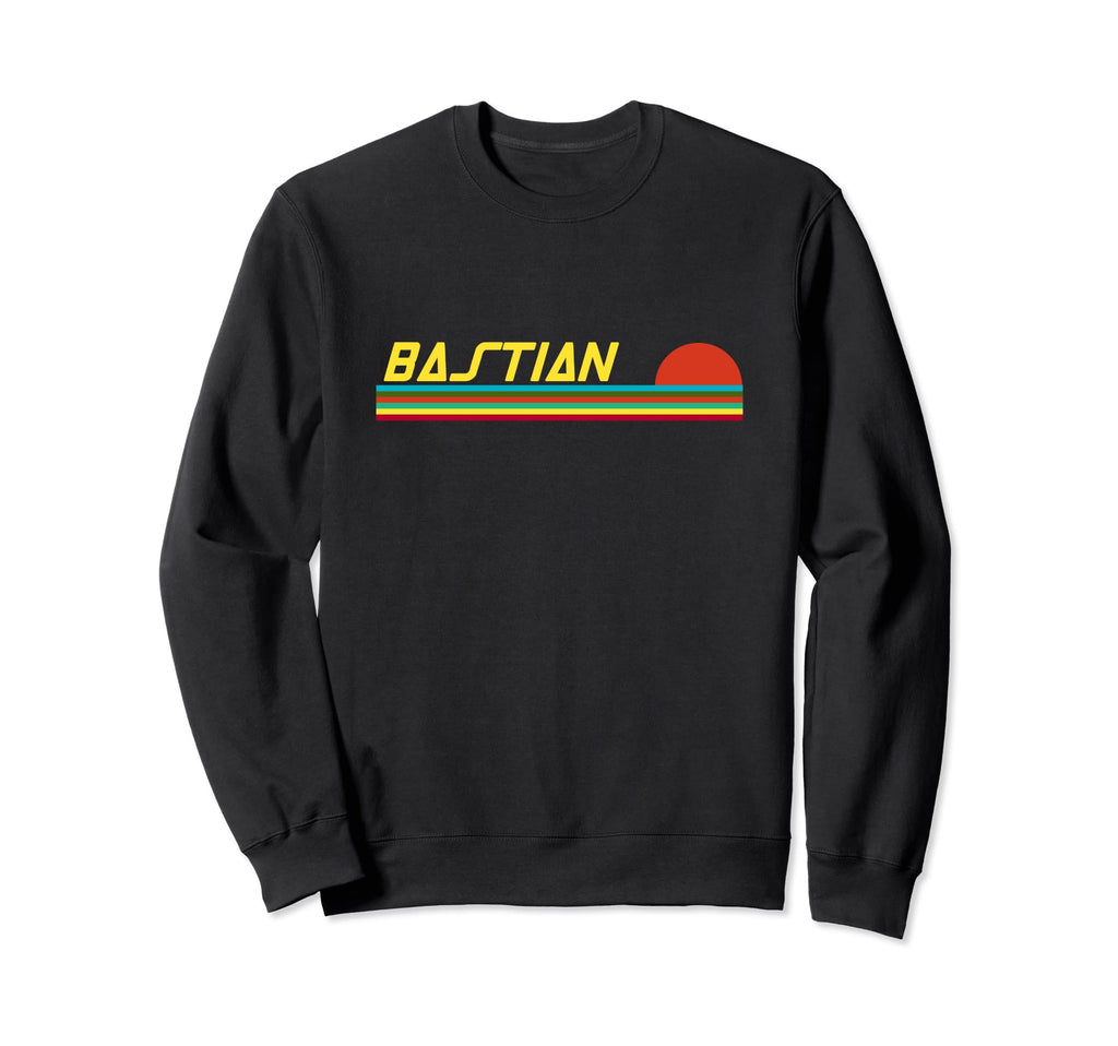 Bastian First Name Logo Sunset Sweatshirt - Unique Graphic Men Women - T-Shirt, Sweatshirt, Hoodie