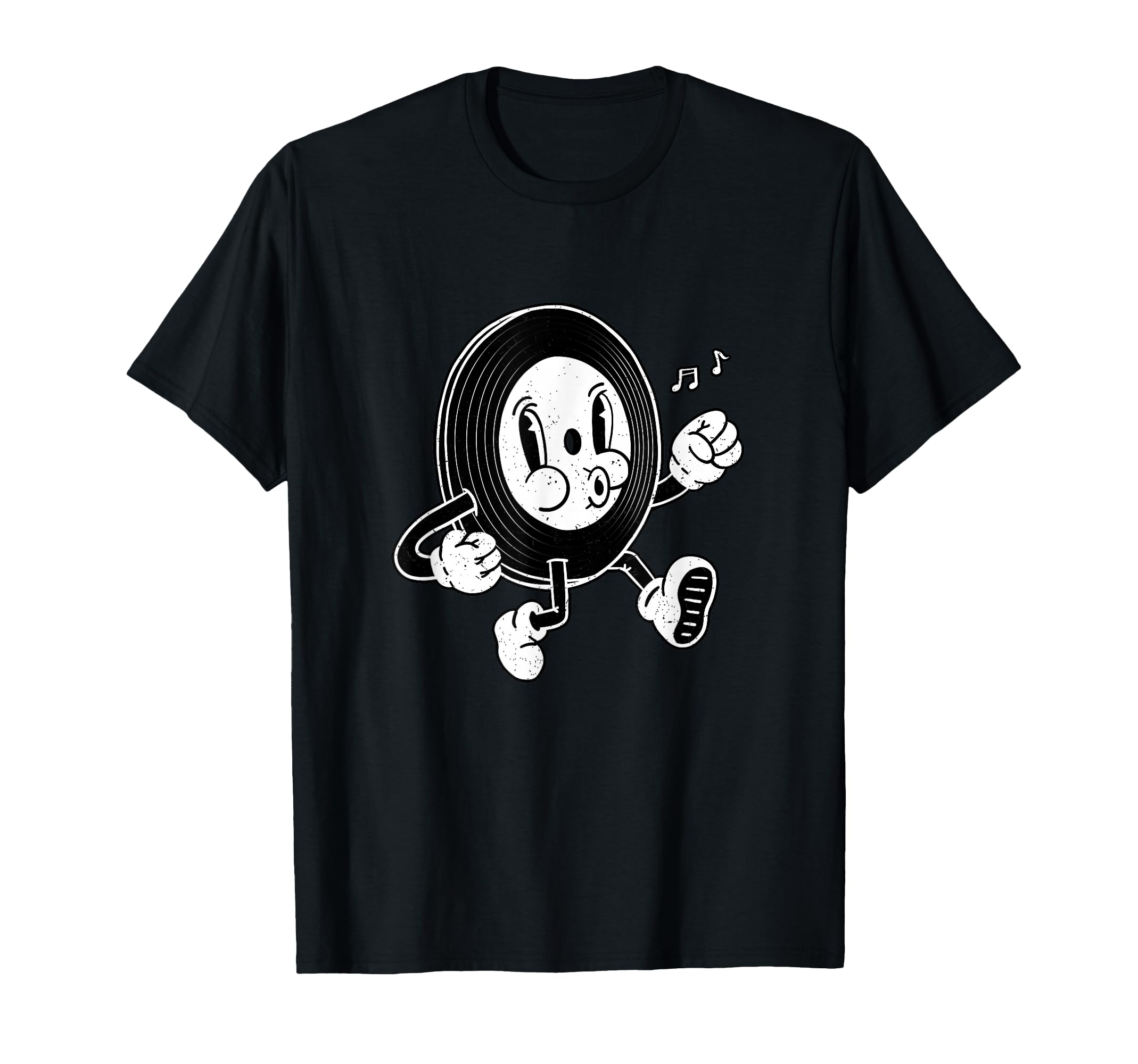 Vinyl Disc Music Old Cartoon T-Shirt - Casual Everyday Wear for Adults - T-Shirt, Sweatshirt, Hoodie