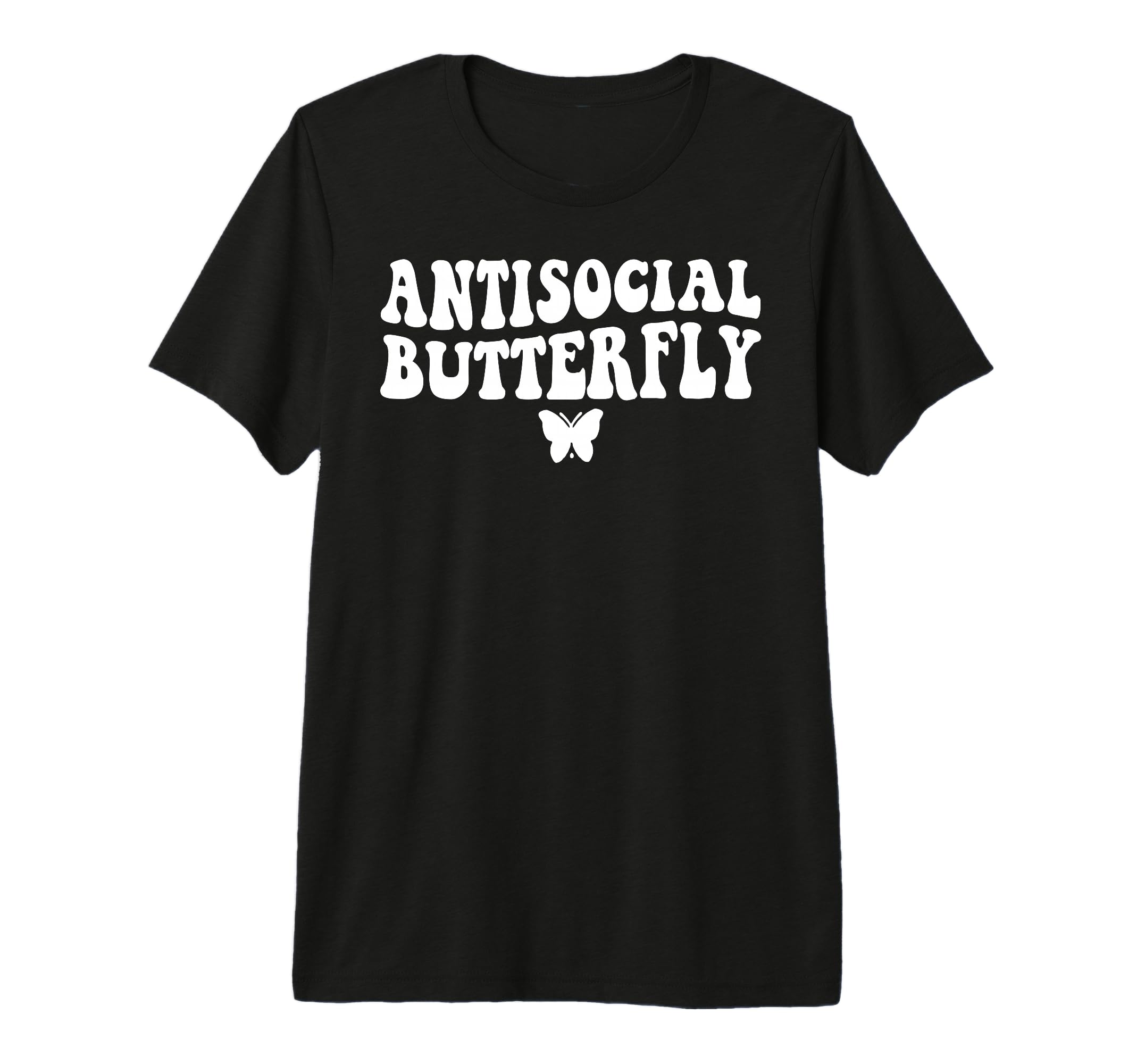 Antisocial Butterfly Tri Blend T-Shirt - Custom Art Print Unisex - T-Shirt, Sweatshirt, Hoodie