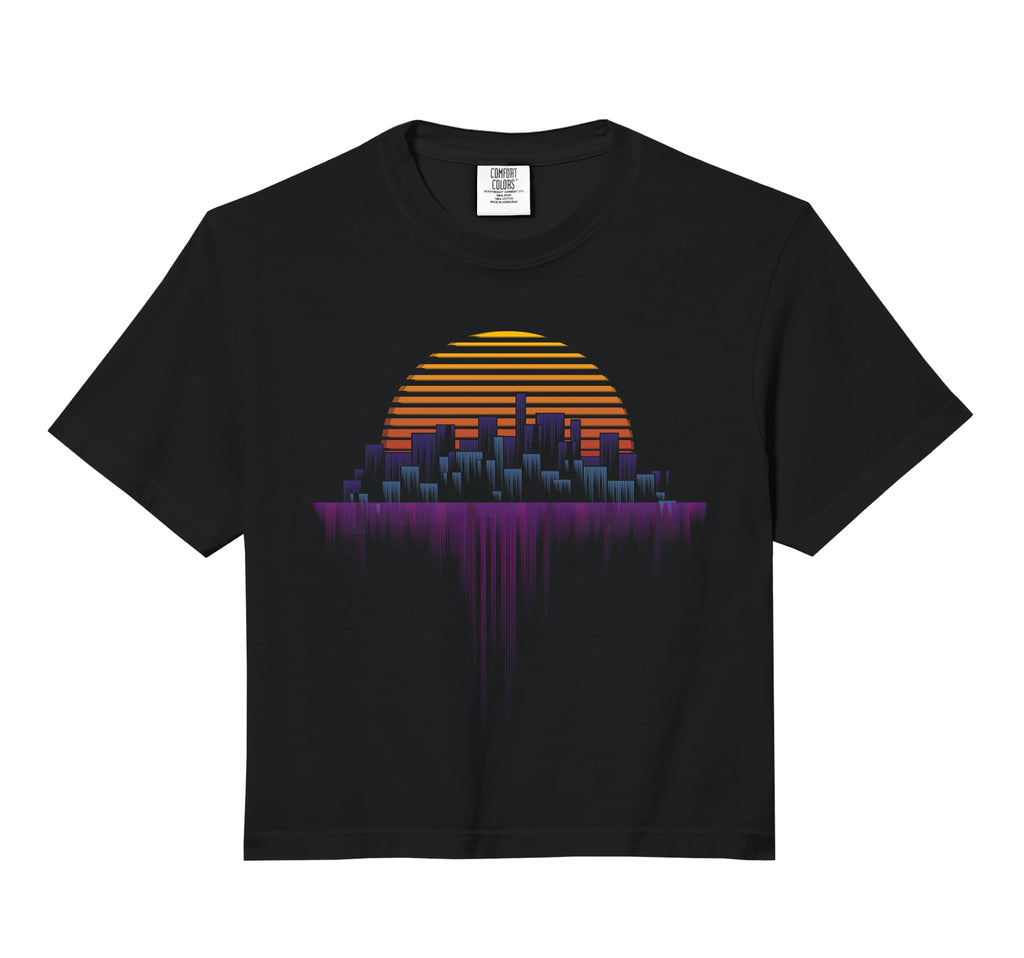 Synthwave Outrun Vaporwave City Hoodie - Casual Everyday Wear Unisex - T-Shirt, Sweatshirt, Hoodie