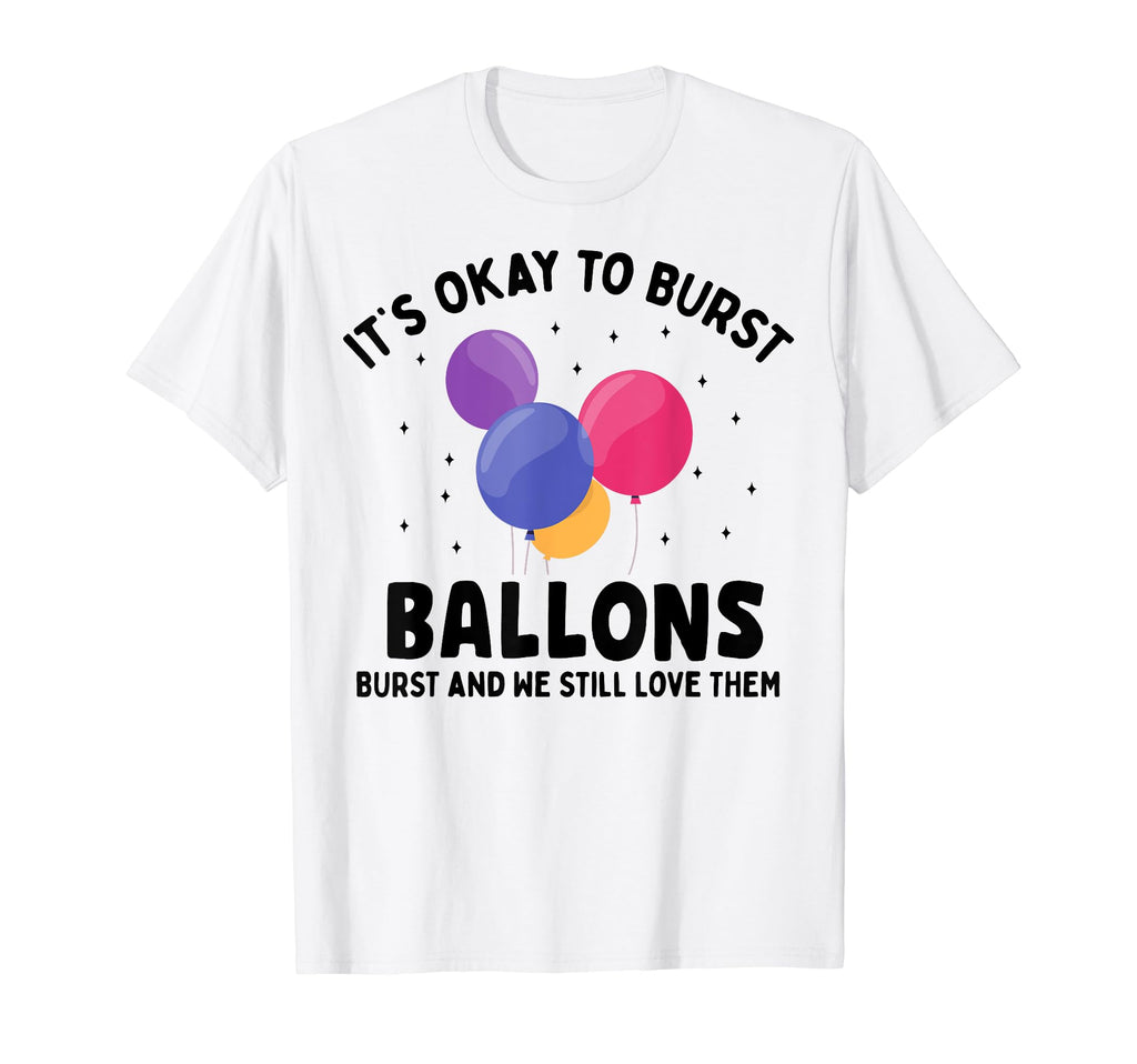 Balloons Burst Depression Mental T-Shirt - Aesthetic Graphic Men Women - T-Shirt, Sweatshirt, Hoodie