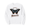 Anti Social Butterfly Sarcastic Sweatshirt - Fun Novelty Design for Adults - T-Shirt, Sweatshirt, Hoodie