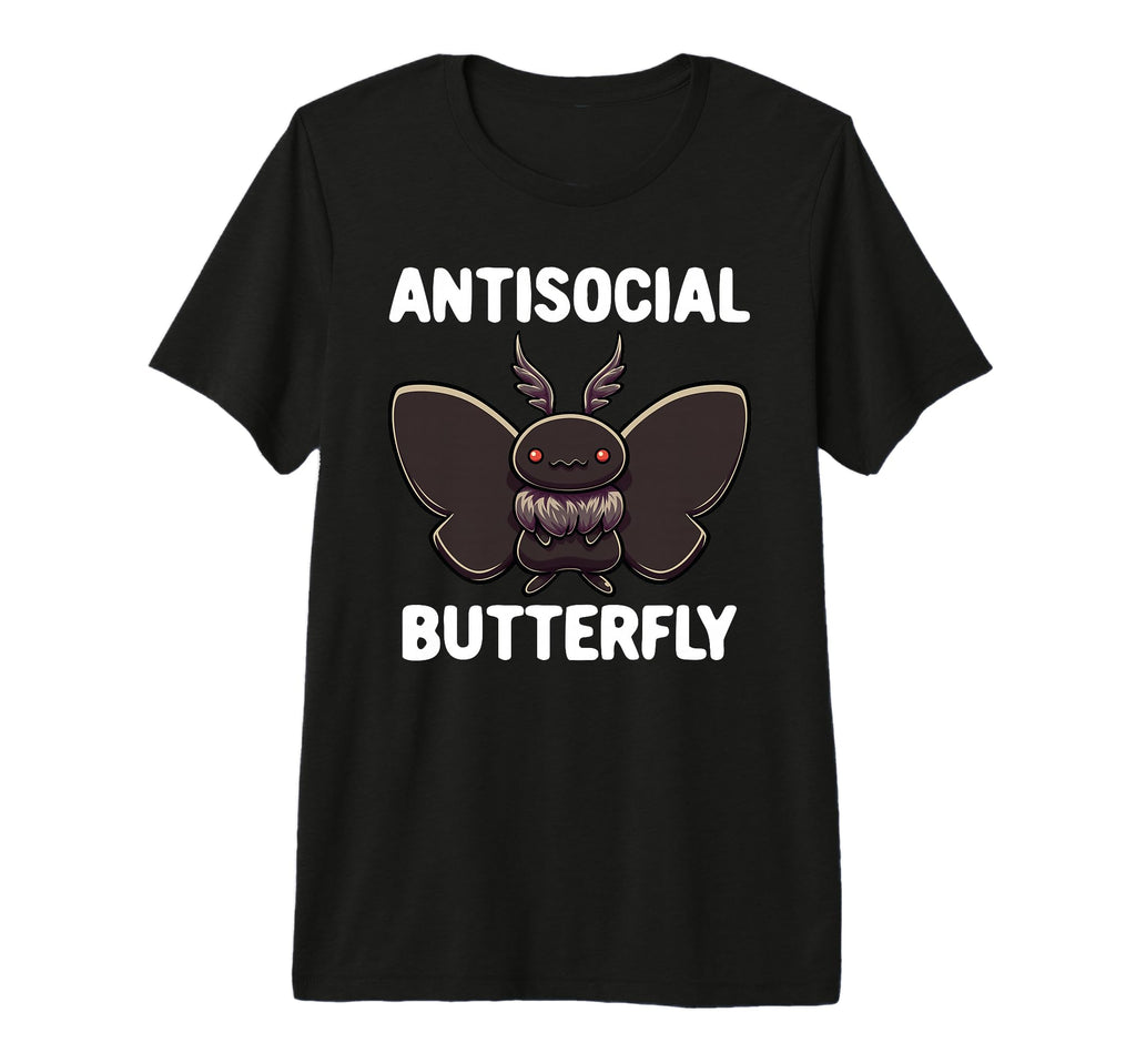 Mothman Antisocial Butterfly T-Shirt - Aesthetic Graphic for Adults - T-Shirt, Sweatshirt, Hoodie