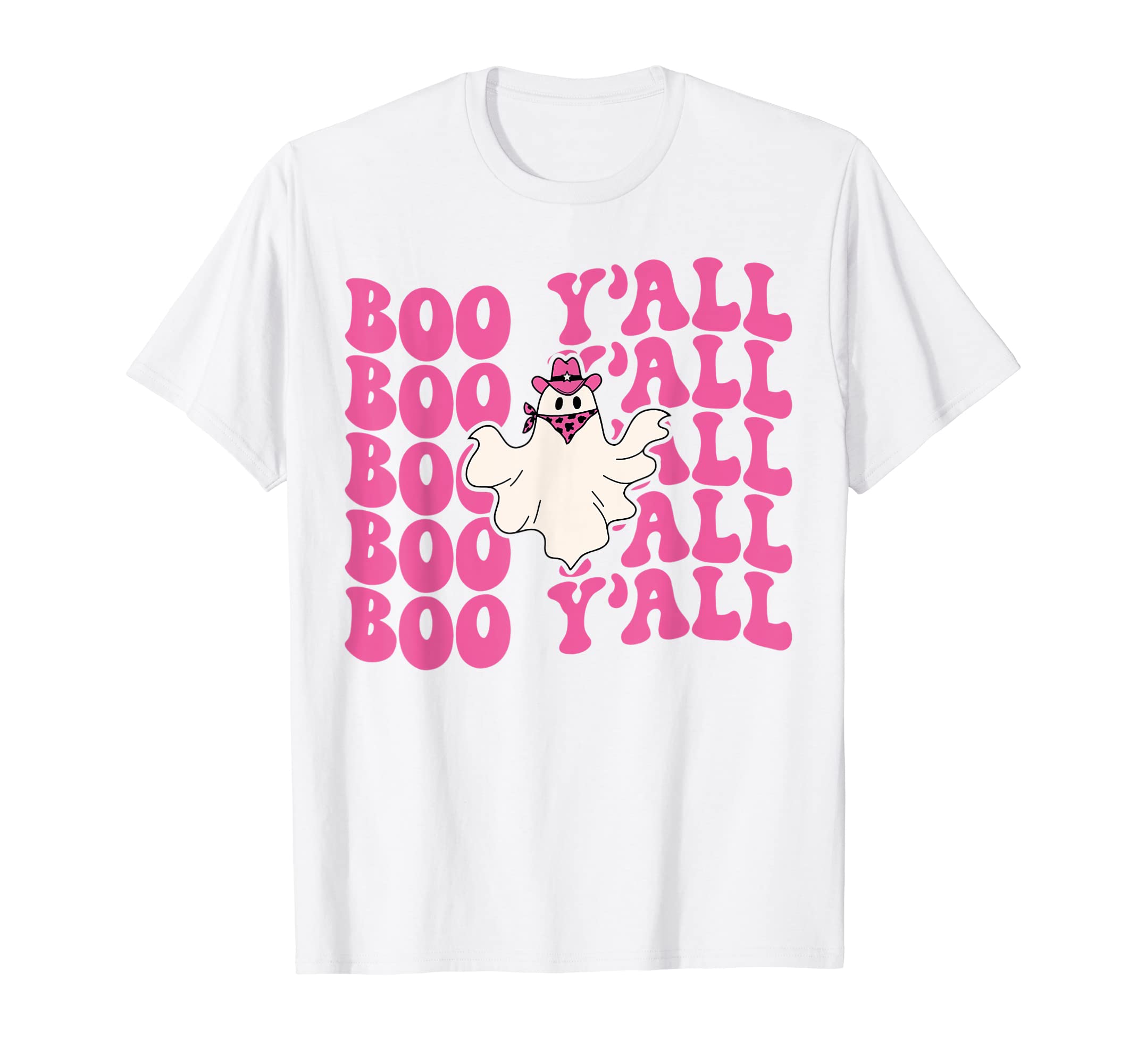 Boo Yall Country Western Groovy Ghost T-Shirt - Trendy Graphic Unisex - T-Shirt, Sweatshirt, Hoodie