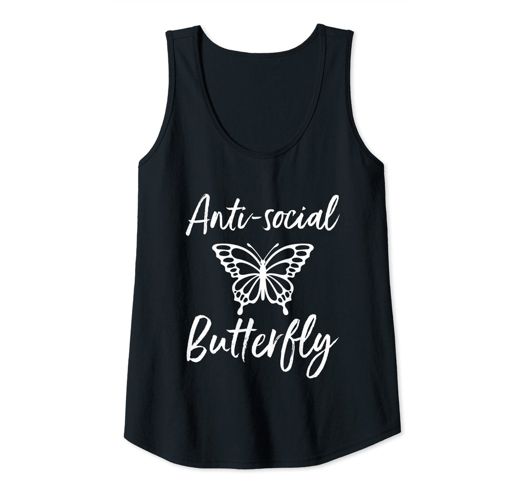 Womens Anti Social Butterfly Funny Hoodie - Novelty Apparel Men Women - T-Shirt, Sweatshirt, Hoodie