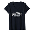 Overthinkers University V Neck T-Shirt - Trendy Graphic Unisex - T-Shirt, Sweatshirt, Hoodie
