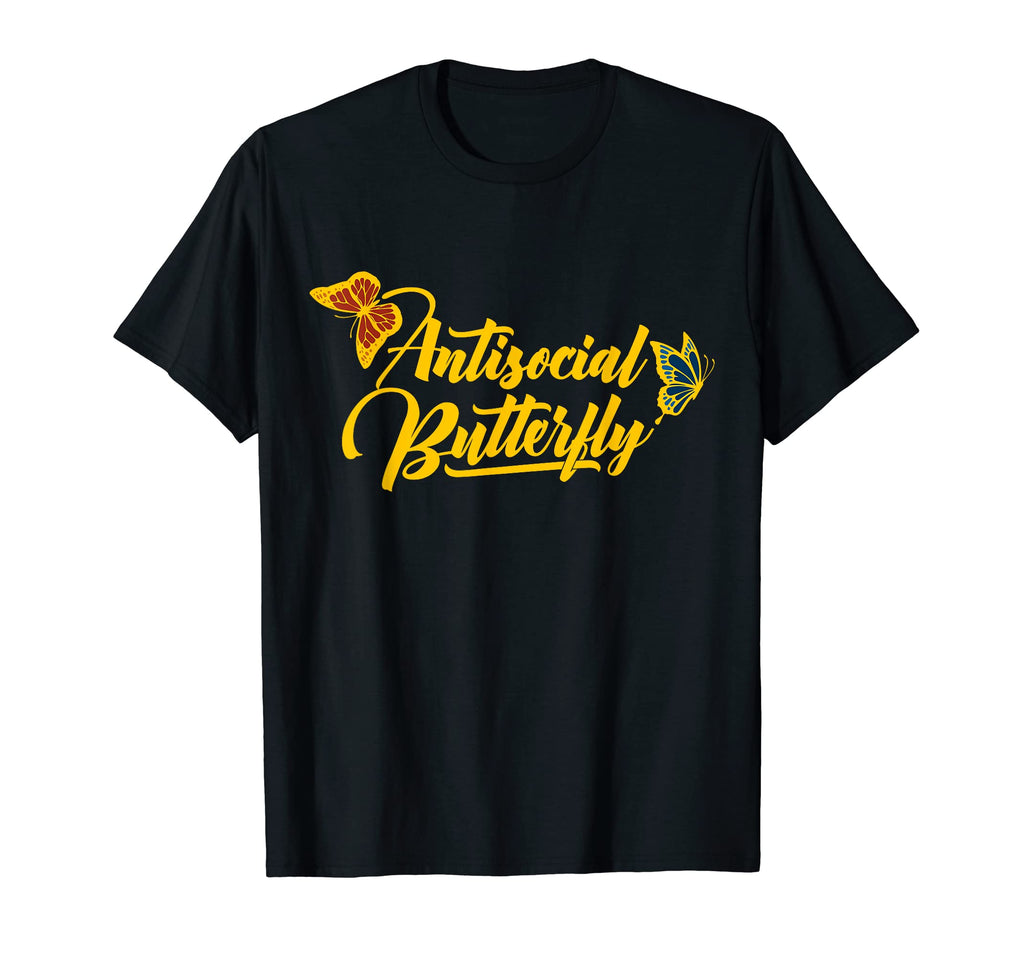 Antisocial Butterfly Insect T-Shirt - Fun Novelty Design for Adults - T-Shirt, Sweatshirt, Hoodie