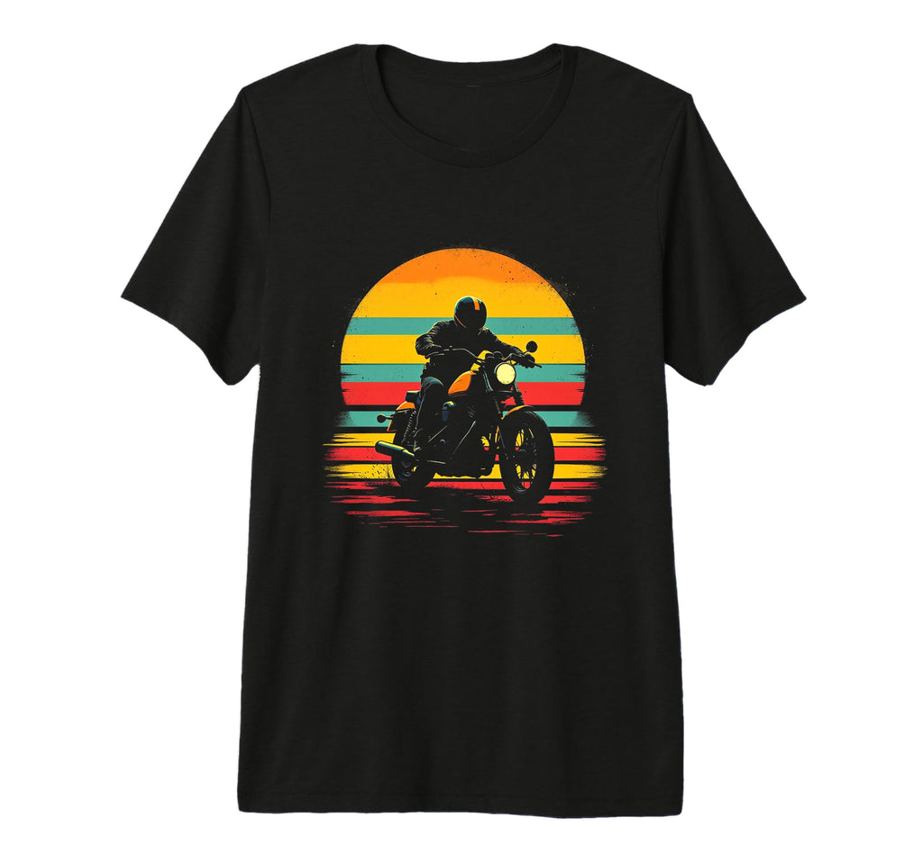 Motorcycle Silhouette Tri Blend T-Shirt - Aesthetic Graphic Men Women - T-Shirt, Sweatshirt, Hoodie