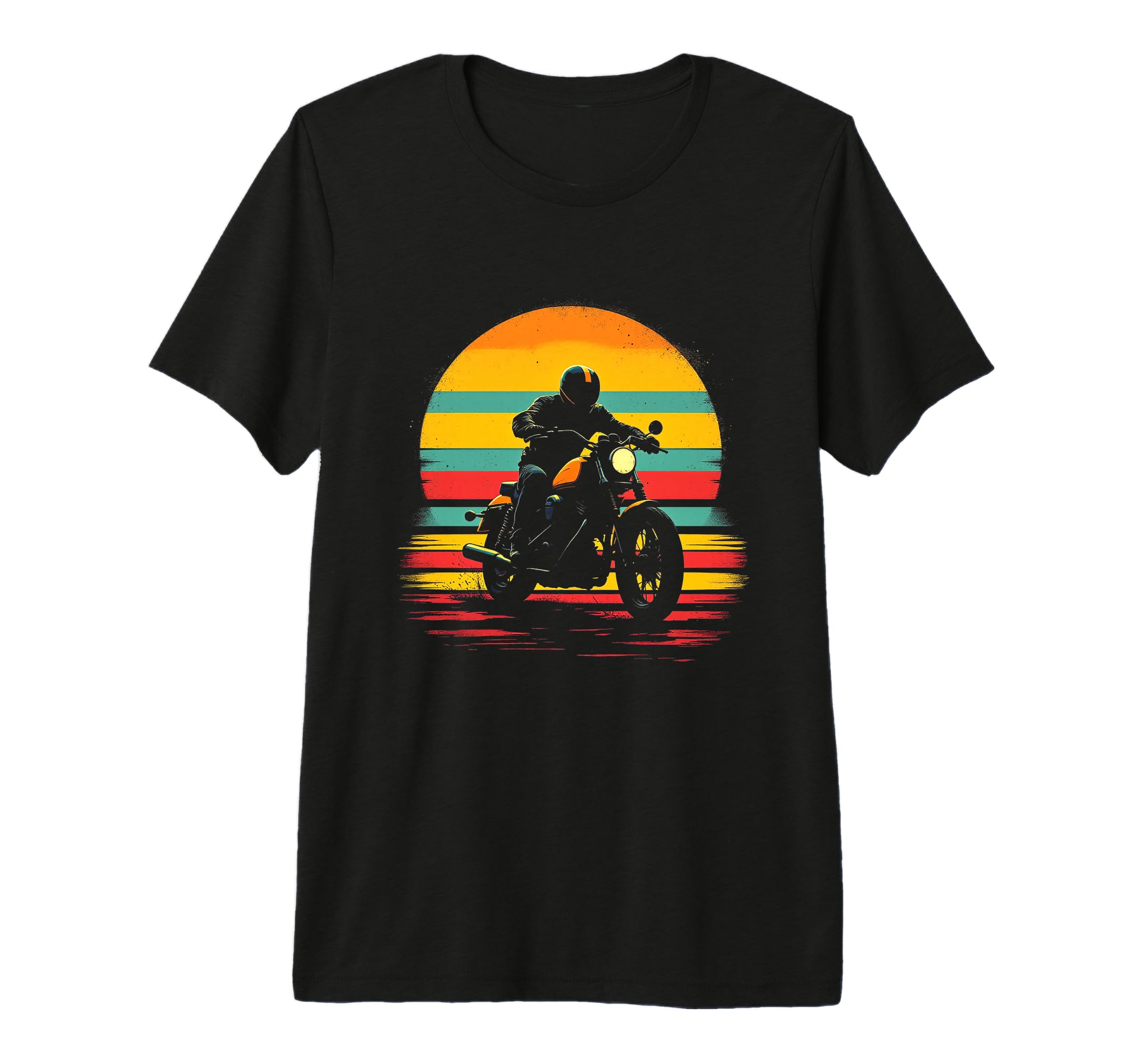 Motorcycle Silhouette Tri Blend T-Shirt - Aesthetic Graphic Men Women - T-Shirt, Sweatshirt, Hoodie