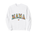 Mama Floral Heart Botanical Mother Sweatshirt - Minimalist Print Men Women - T-Shirt, Sweatshirt, Hoodie