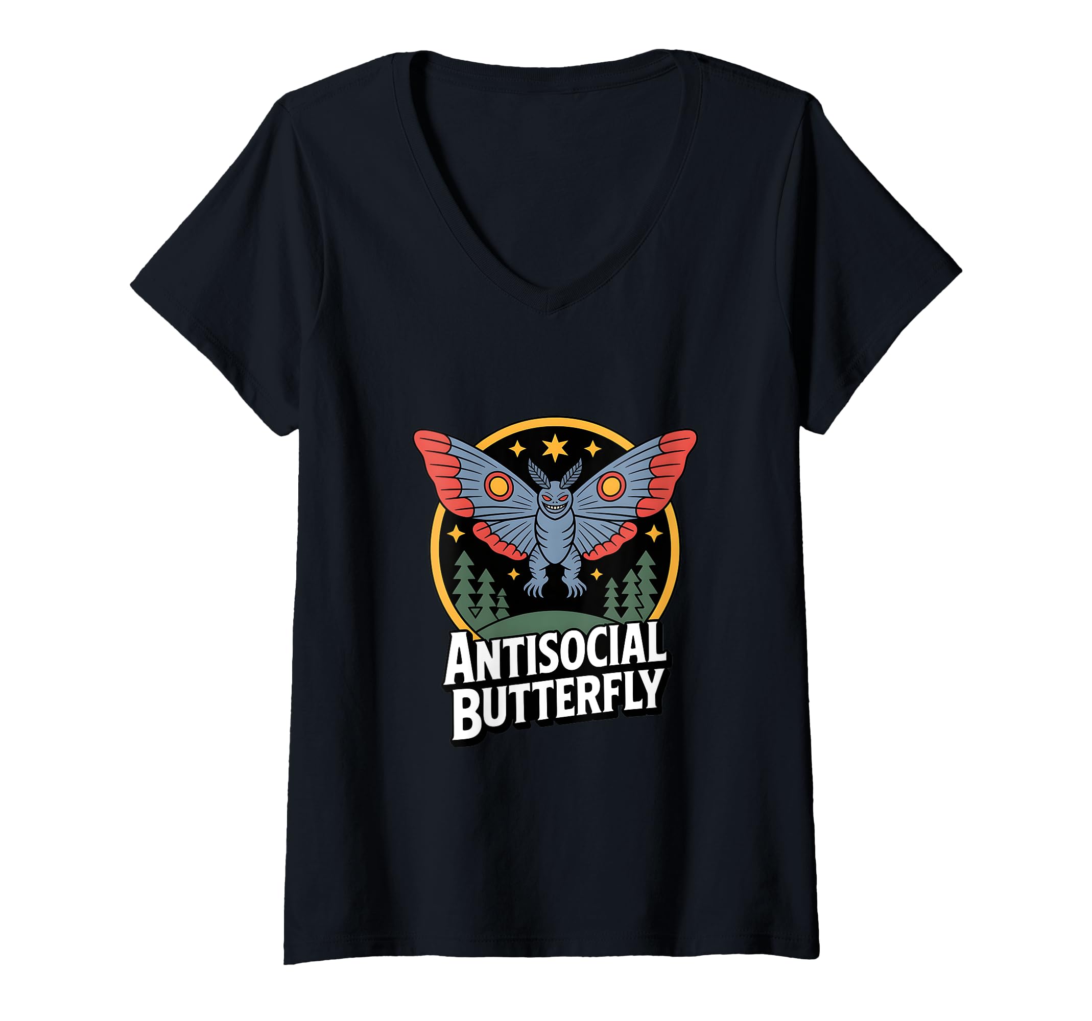 Womens Moth Mann Cryptid Mothman T-Shirt - Streetwear Style for Adults - T-Shirt, Sweatshirt, Hoodie