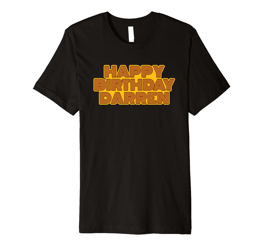 Happy Birthday Darren Personalized T-Shirt - Minimalist Print for Adults - T-Shirt, Sweatshirt, Hoodie