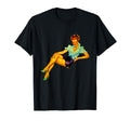 Pin Up Americana Green Blouse T-Shirt - Custom Art Print Men Women - T-Shirt, Sweatshirt, Hoodie
