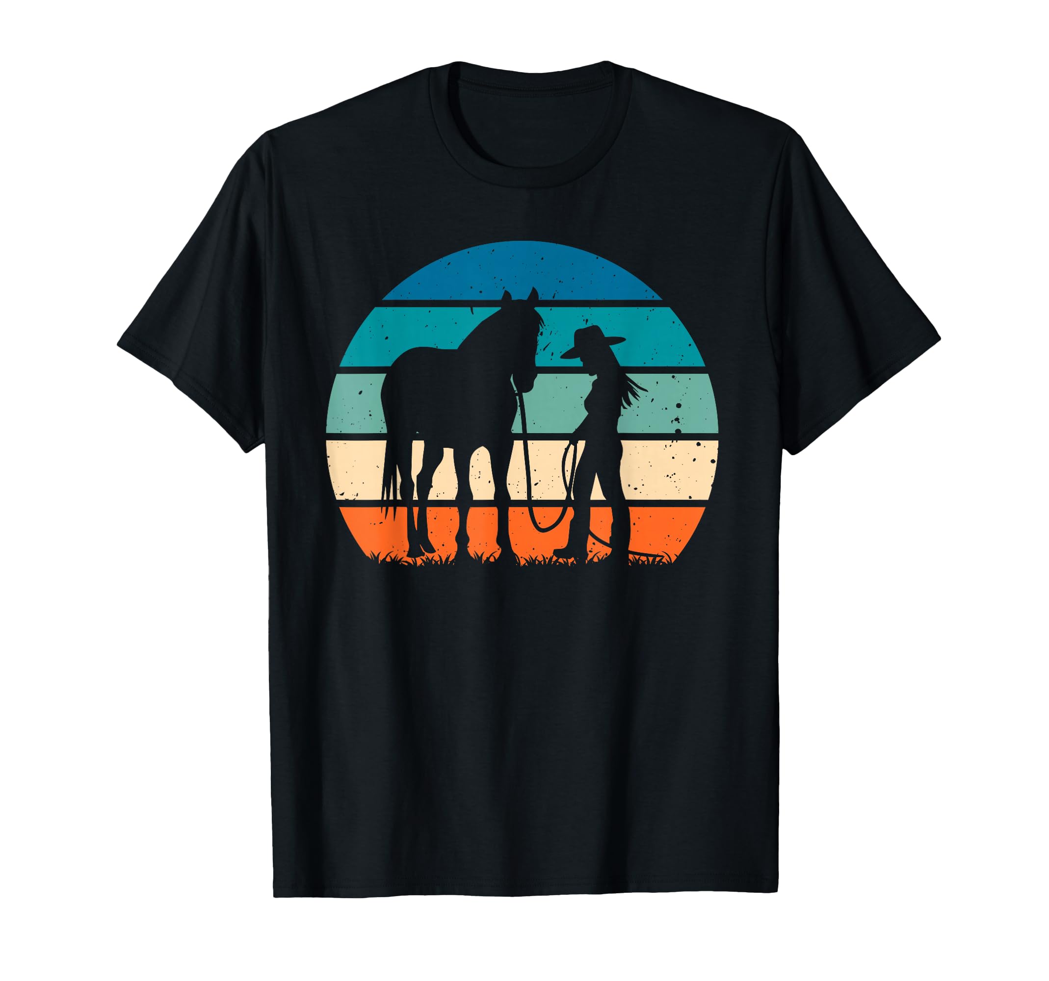Cowgirl Horse Sunset Western Country T-Shirt - Minimalist Print for Adults - T-Shirt, Sweatshirt, Hoodie