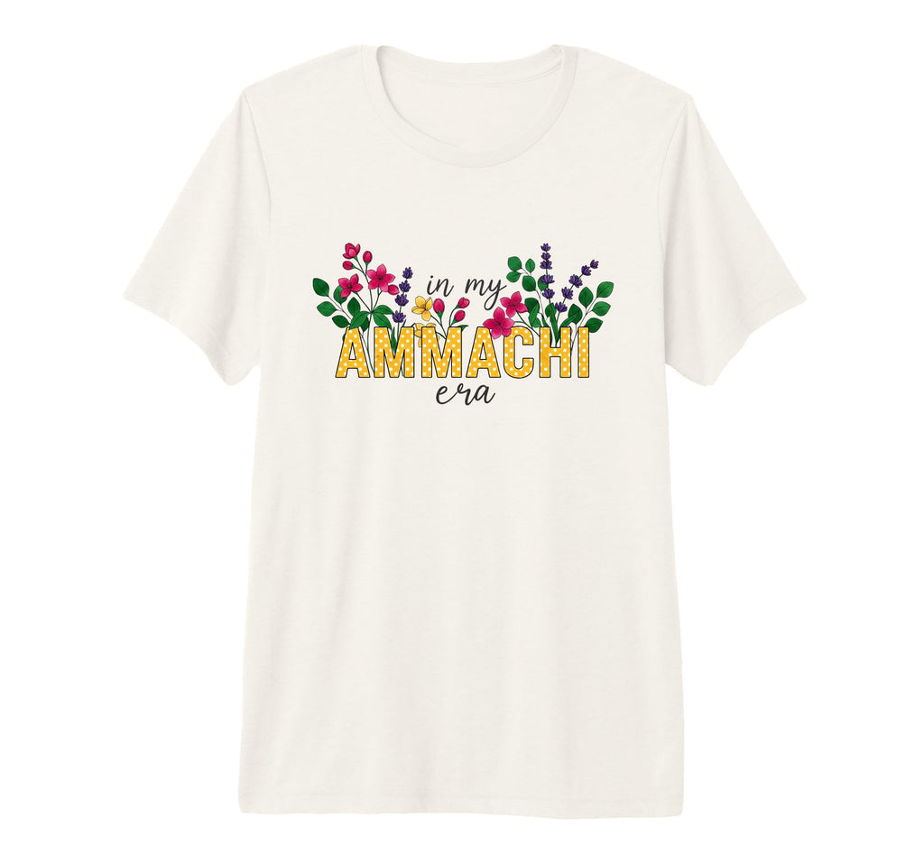 My Ammachi Era Floral Typography Tri Blend T-Shirt - Graphic Print Unisex - T-Shirt, Sweatshirt, Hoodie