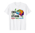 Green Ribbon End Stigma Mental Health T-Shirt - Graphic Print Unisex - T-Shirt, Sweatshirt, Hoodie
