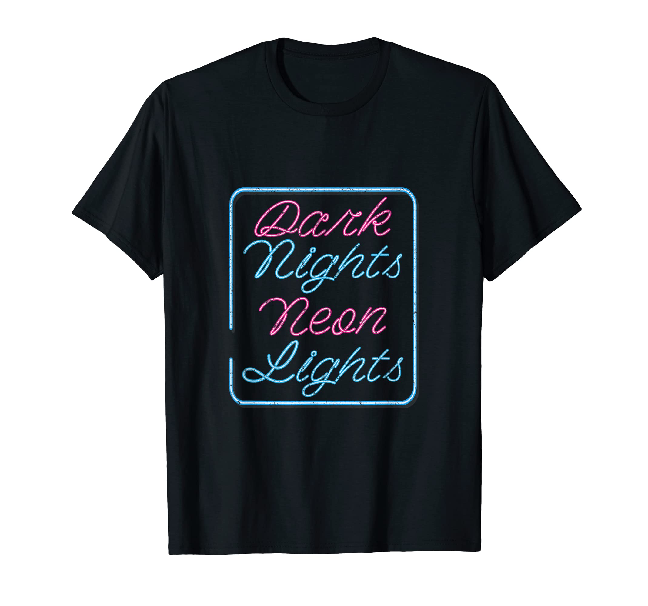 Synthwave Dark Nights Neon Lights T-Shirt - Custom Art Print for Adults - T-Shirt, Sweatshirt, Hoodie