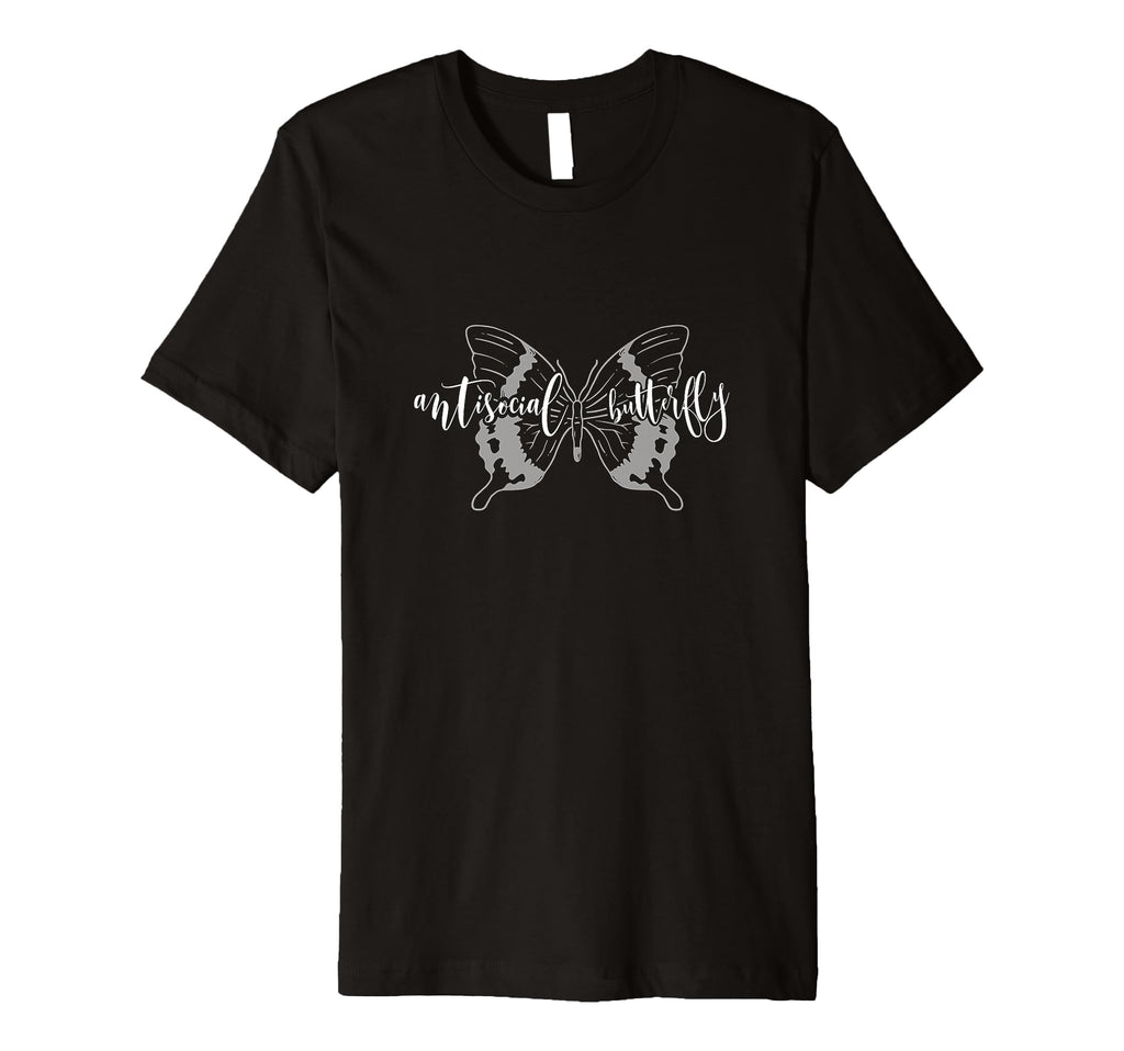Anti Social Butterfly Funny Introvert T-Shirt - Minimalist Print Unisex - T-Shirt, Sweatshirt, Hoodie