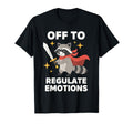 Off To Regulate Emotions Raccoon T-Shirt - Trendy Graphic for Adults - T-Shirt, Sweatshirt, Hoodie