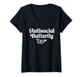 Womens Antisocial Butterfly Funny T-Shirt - Fun Novelty Design Unisex - T-Shirt, Sweatshirt, Hoodie