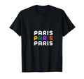 Paris Vibrant Typography T-Shirt - Minimalist Print Unisex - T-Shirt, Sweatshirt, Hoodie