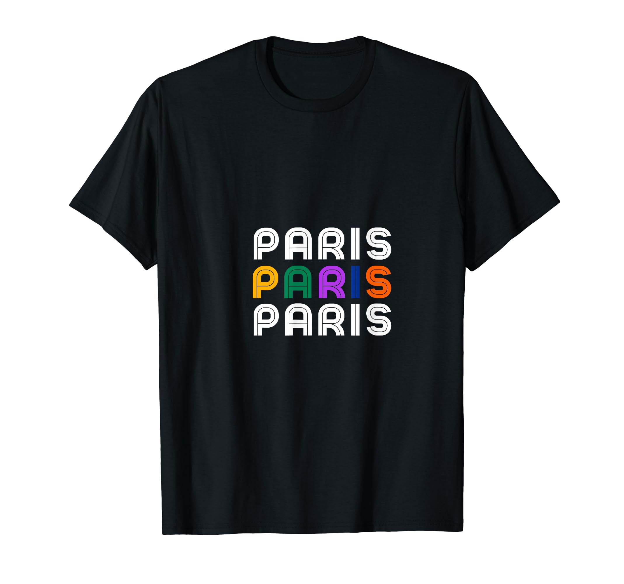Paris Vibrant Typography T-Shirt - Minimalist Print Unisex - T-Shirt, Sweatshirt, Hoodie
