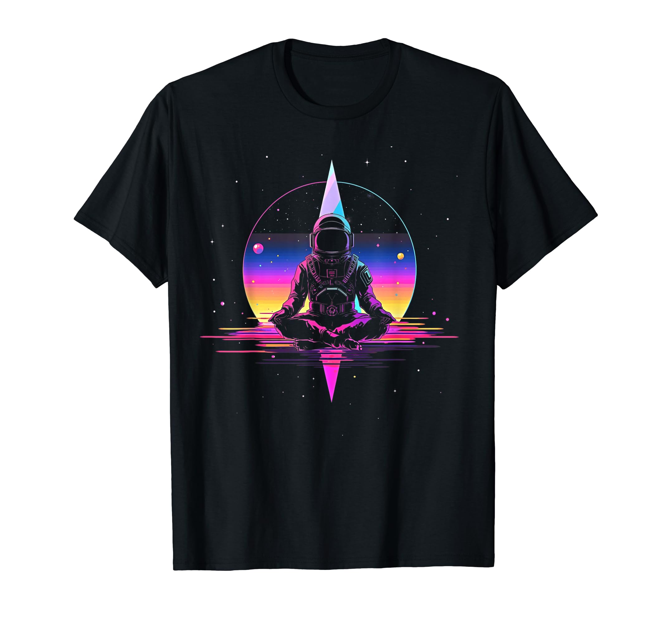 Synthwave Astronaut Cyberpunk 80S Sci Fi T-Shirt - Custom Art Print Unisex - T-Shirt, Sweatshirt, Hoodie