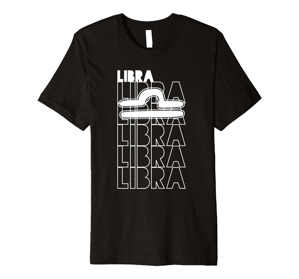 Libra Star Sign Typography Astrology T-Shirt - Custom Art Print for Adults - T-Shirt, Sweatshirt, Hoodie