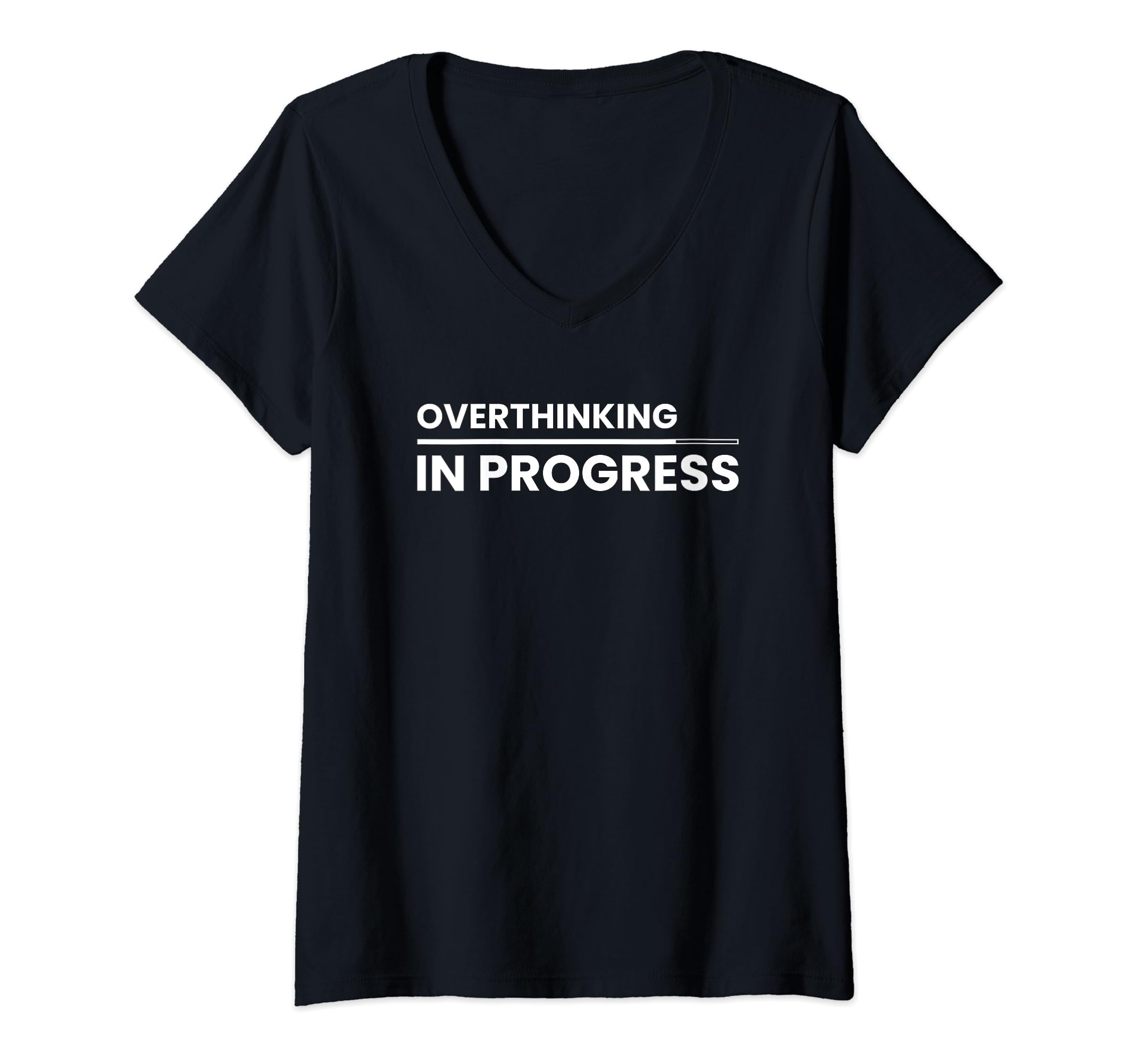 Womens Overthinking Progress Introvert T-Shirt - Novelty Apparel Unisex - T-Shirt, Sweatshirt, Hoodie