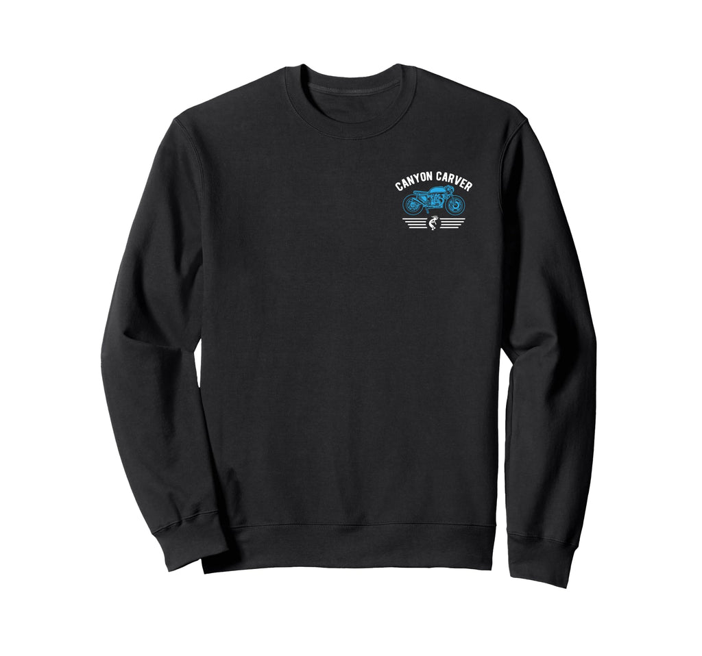 Canyon Carver Motorcycle Sweatshirt - Aesthetic Graphic for Adults - T-Shirt, Sweatshirt, Hoodie