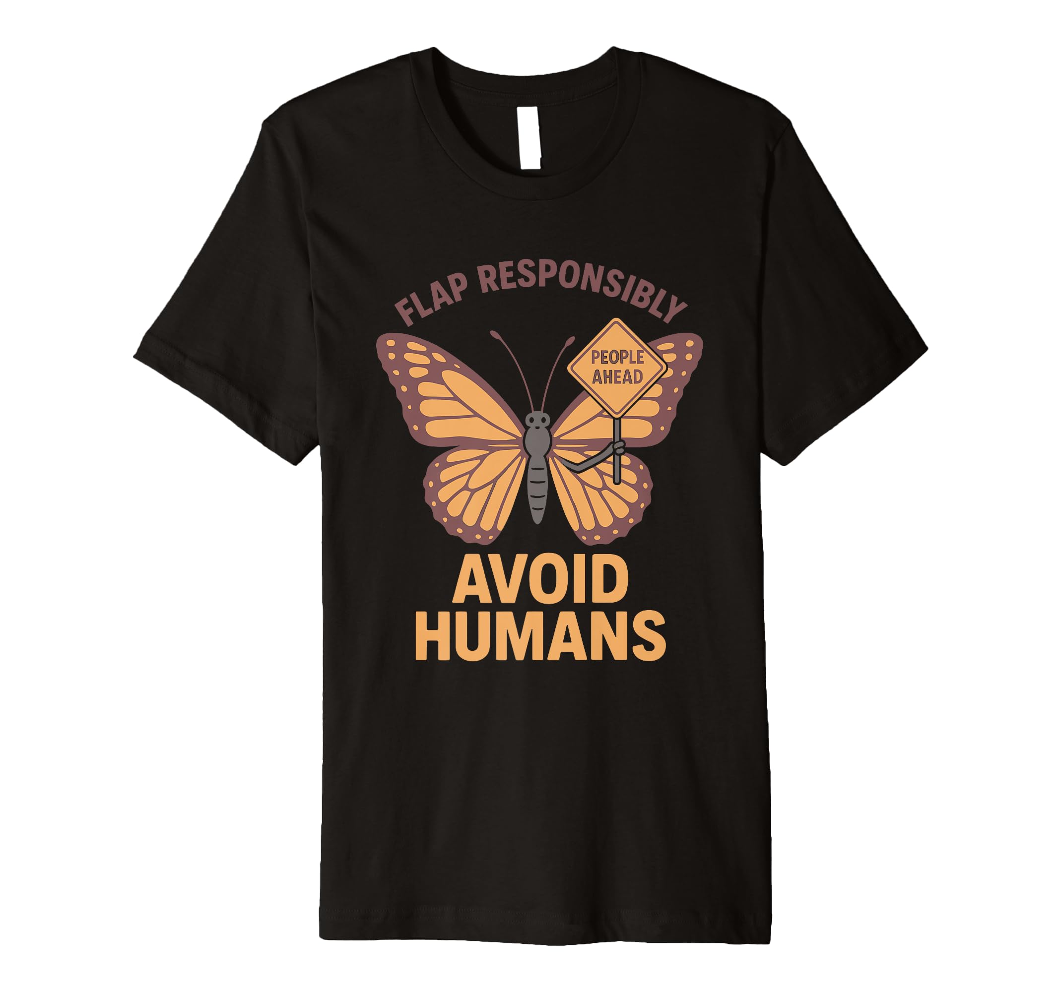 Anti Social Butterfly Introvert Meme T-Shirt - Streetwear Style Unisex - T-Shirt, Sweatshirt, Hoodie