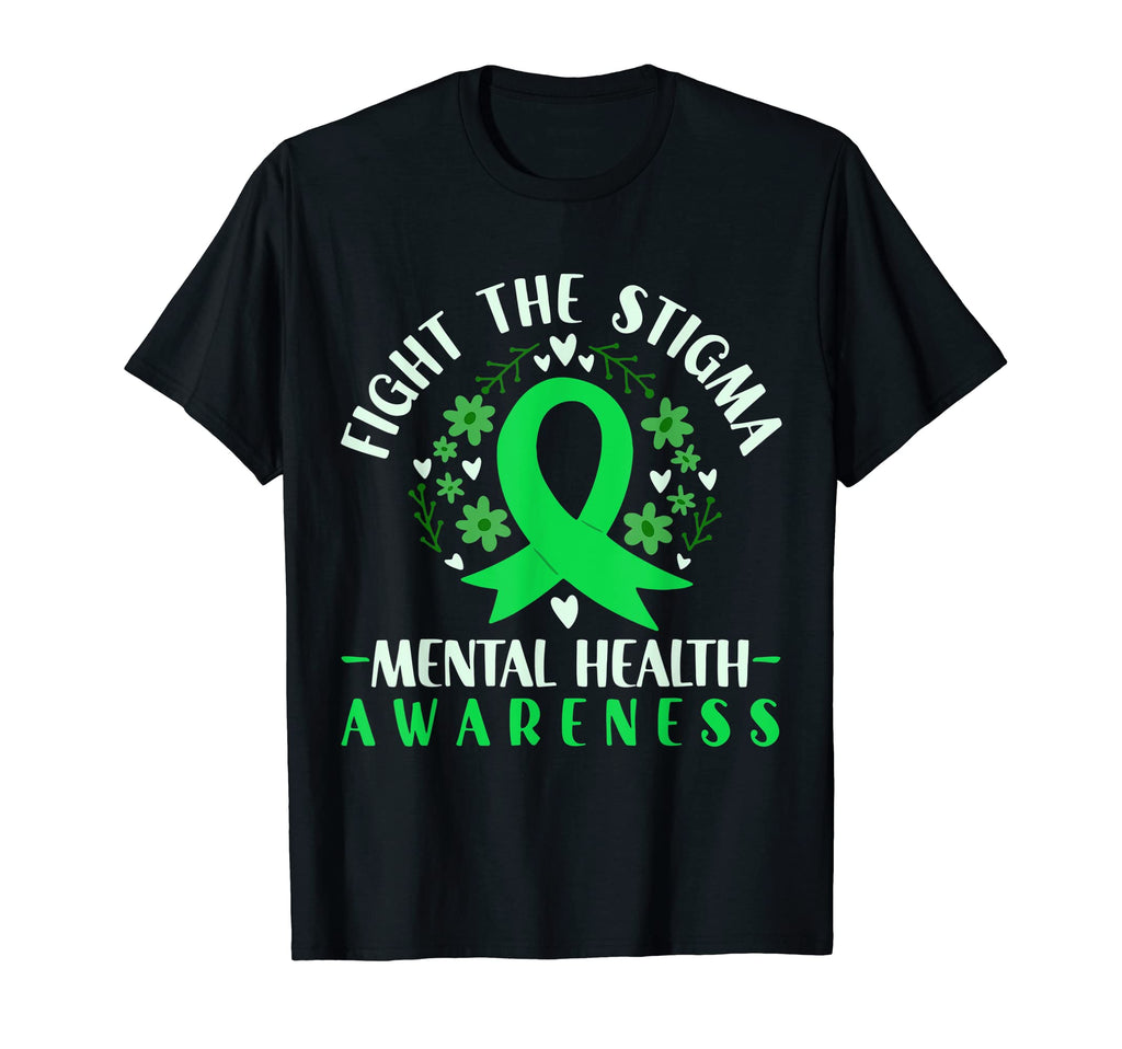 Fight Stigma Mental Health Awareness T-Shirt - Unique Graphic Men Women - T-Shirt, Sweatshirt, Hoodie