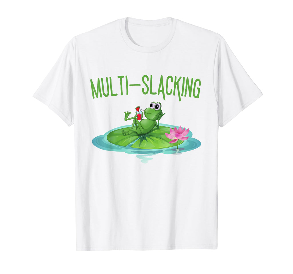 Multi Slacking Relaxing Self Care Frog T-Shirt - Streetwear Style Unisex - T-Shirt, Sweatshirt, Hoodie