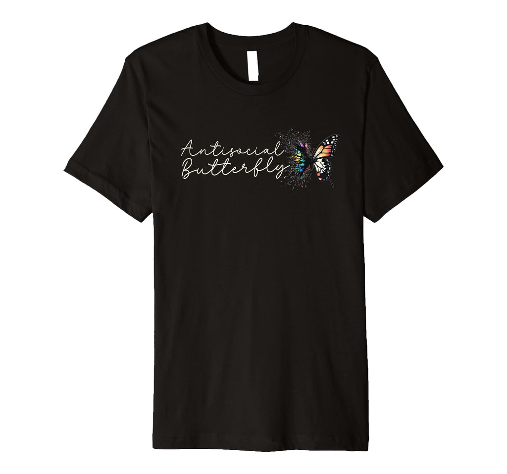 Antisocial Butterfly T-Shirt - Minimalist Print for Adults - T-Shirt, Sweatshirt, Hoodie