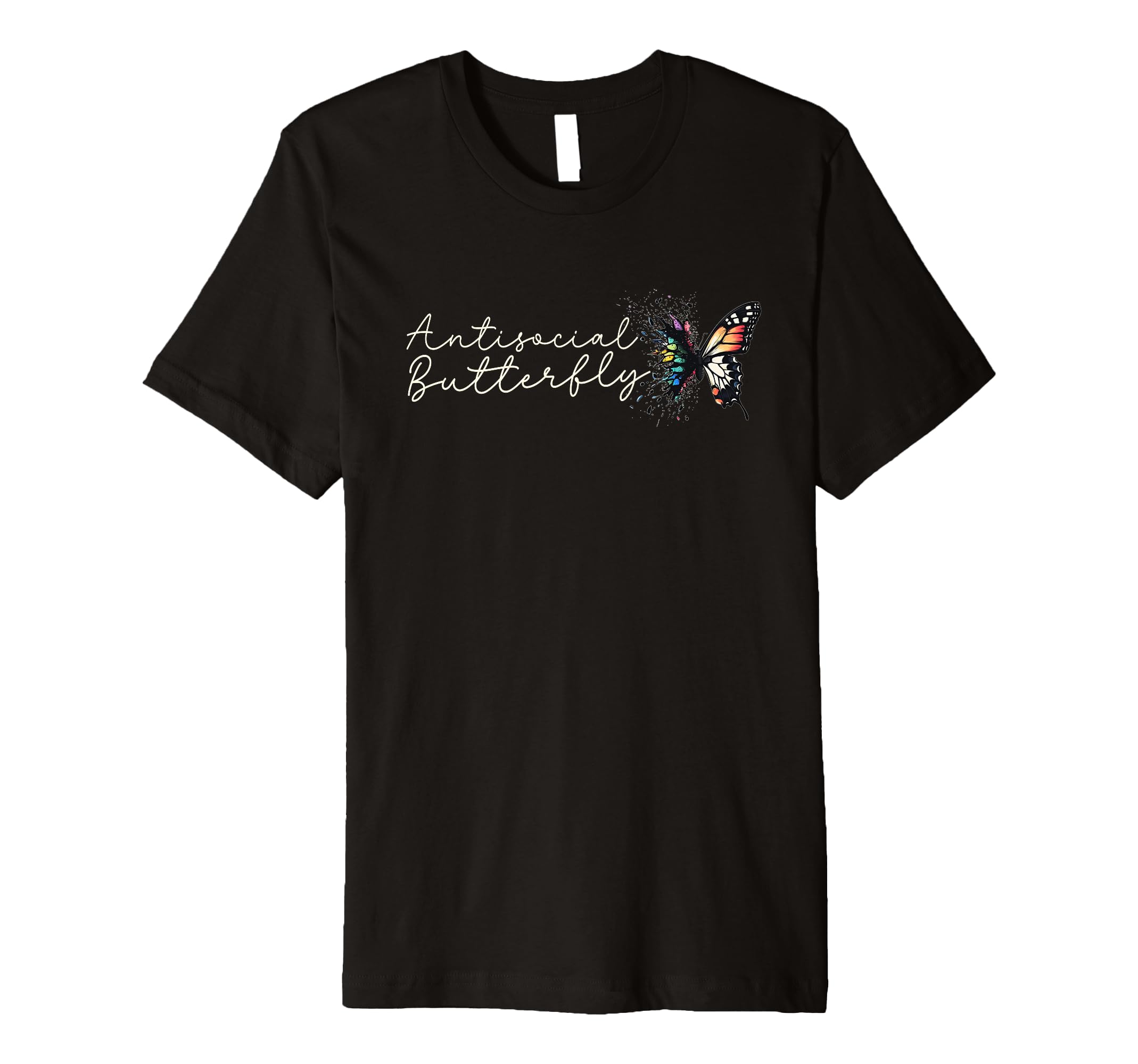 Antisocial Butterfly T-Shirt - Minimalist Print for Adults - T-Shirt, Sweatshirt, Hoodie